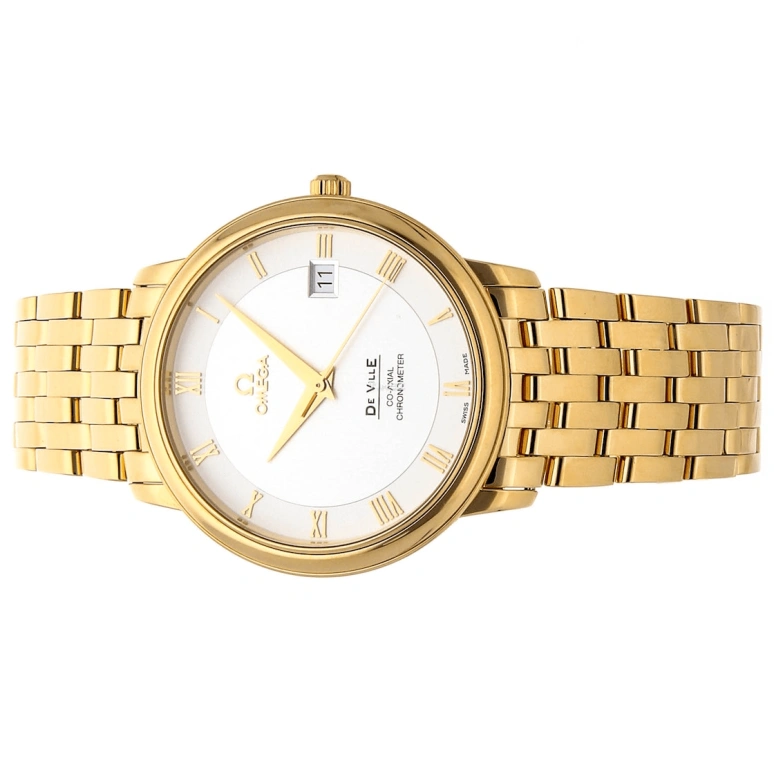 Omega,De Ville 36.50mm,36.50mm,Yellow Gold,Silver,Automatic,Day,48hours,4174,4174.31.00