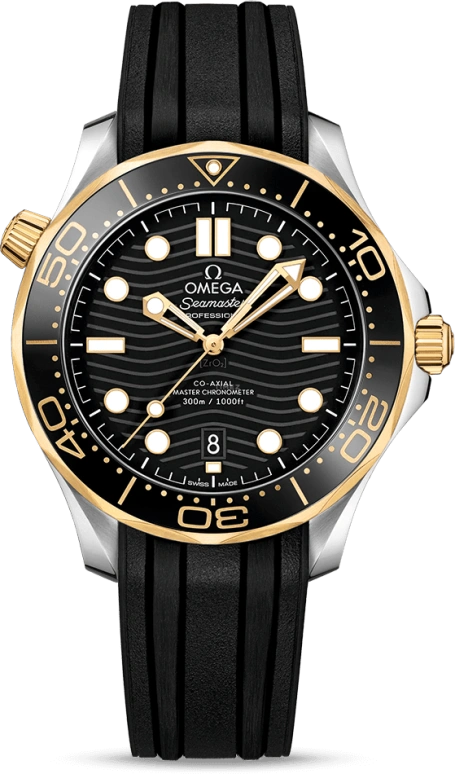 Omega,Seamaster Diver 300M 42mm,42mm,Ceramic,Yellow Gold,Stainless Steel,Black,Automatic,Date,Co-Axial Escapement,210,210.22.42.20.01.001