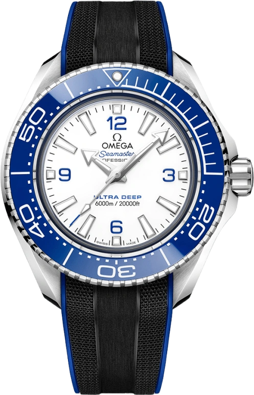 Omega,Seamaster Planet Ocean 45.50mm,45.50mm,Titanium,Ceramic,Stainless Steel,White,Automatic,Co-Axial Escapement,60hours,215,215.32.46.21.04.001