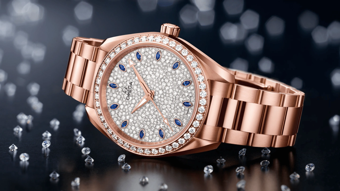 Omega,Aqua Terra 34mm,34mm,Sedna Gold,Automatic,Co-Axial Escapement,55hours,220,220.55.34.20.99.002