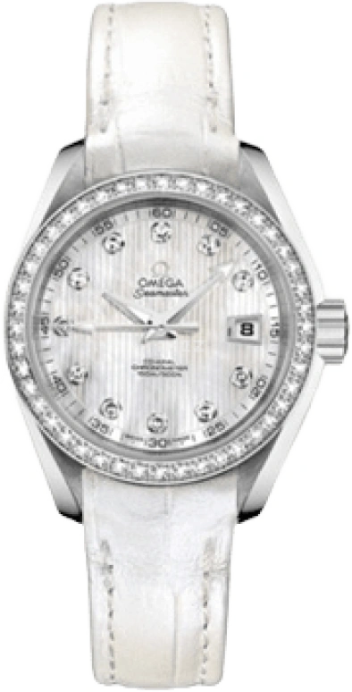 Omega,Aqua Terra 30mm,30mm,Stainless Steel,White,Automatic,Date,Zodiac Indications,Co-Axial Escapement,231,231.18.30.20.55.001