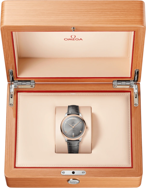 Omega,De Ville 40mm,40mm,Stainless Steel,Sedna Gold,Grey,Automatic,Day,Anti-magnetic,434,434.23.40.20.06.001