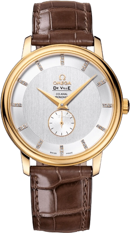 Omega,De Ville 39mm,39mm,Yellow Gold,Silver,Automatic,48hours,In-house Caliber,4613,4613.35.02