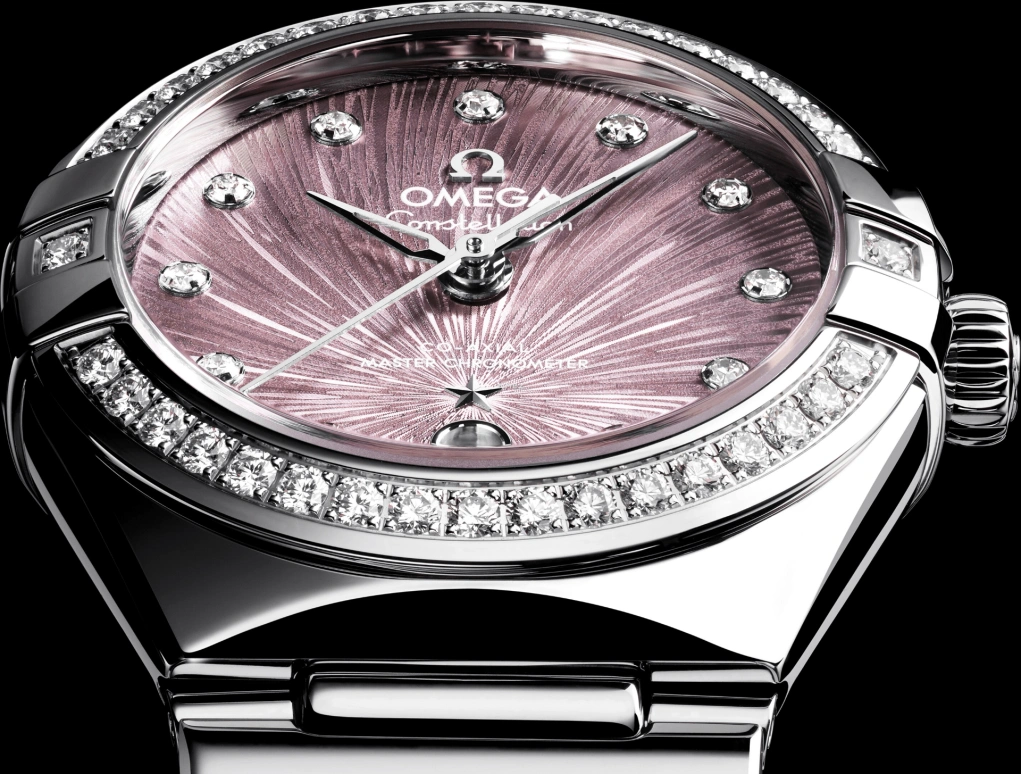 Omega,Constellation 29mm,29mm,Stainless Steel,Cherry Blossom Pink,Automatic,Day,Anti-magnetic,131,131.15.29.20.60.001