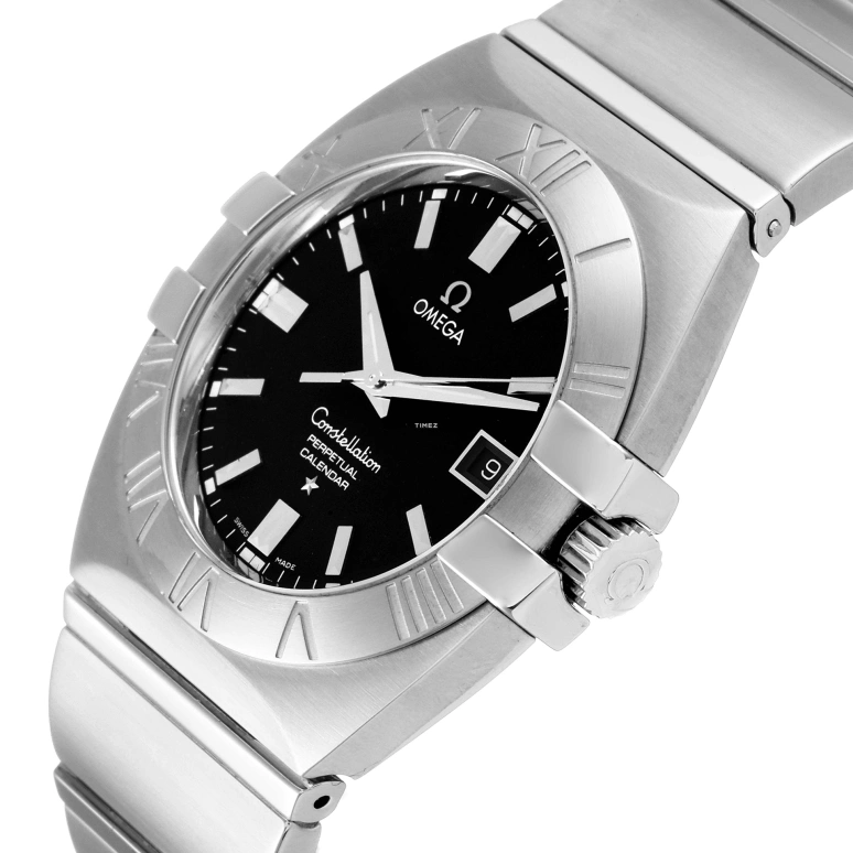 Omega,Constellation 38mm,38mm,Stainless Steel,Black,Quartz,Day,30000hours,1513,1513.51.00