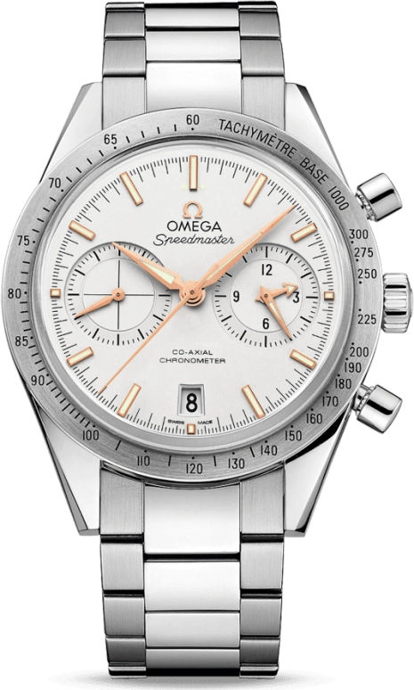 Omega,Speedmaster (Non-Moonwatch) 41.50mm,41.50mm,Stainless Steel,Silver,Automatic,Chronograph,Date,Co-Axial Escapement,Column Wheel,60hours,In-house Caliber,331,331.10.42.51.02.002