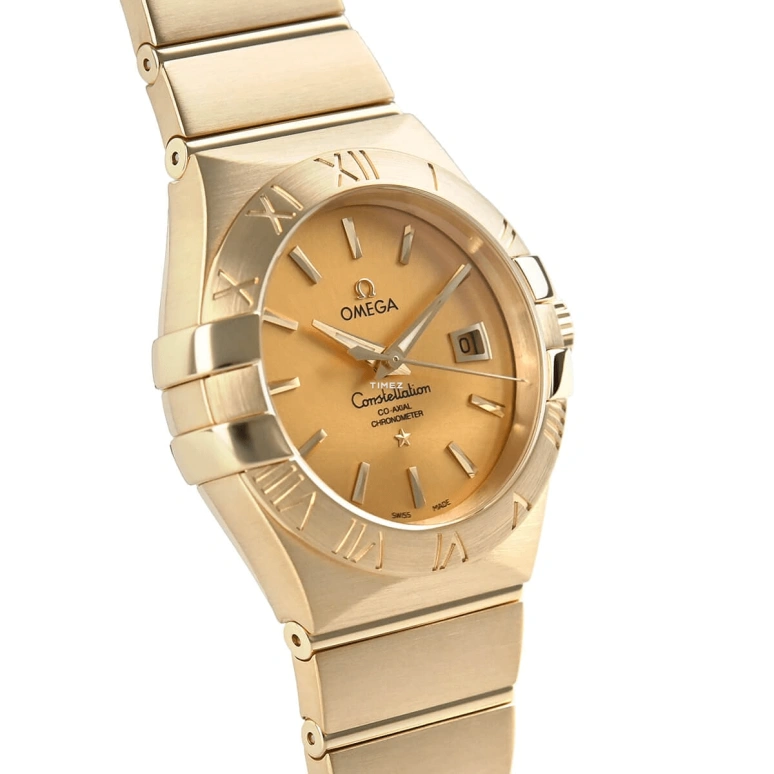 Omega,Constellation 31mm,31mm,Yellow Gold,Champagne,Automatic,Day,50hours,123,123.50.31.20.08.001