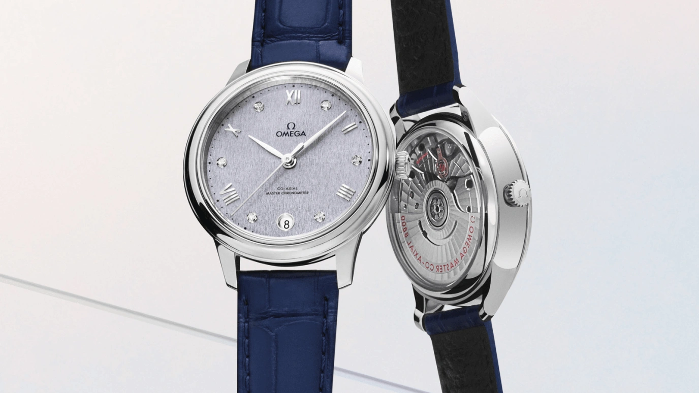 Omega,De Ville 34mm,34mm,Stainless Steel,Purple,Automatic,Day,Co-Axial Escapement,Anti-magnetic,434,434.13.34.20.53.001