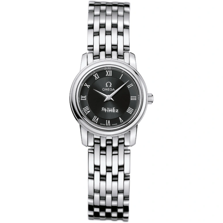 Omega,De Ville 22mm,22mm,Stainless Steel,Black,Quartz,30000hours,In-house Caliber,4570,4570.52.00