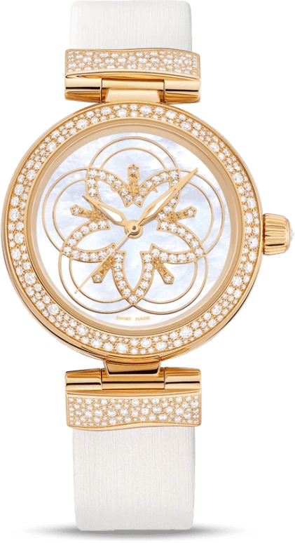 Omega,LadyMatic 34mm,34mm,Yellow Gold,White,Automatic,Day,Co-Axial Escapement,425,425.67.34.20.55.005