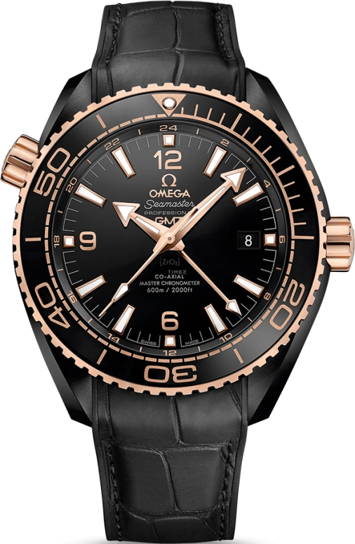 Omega,Seamaster Planet Ocean 45.50mm,45.50mm,Ceramic,Sedna Gold,Black,Automatic,Date,Co-Axial Escapement,215,215.63.46.22.01.001