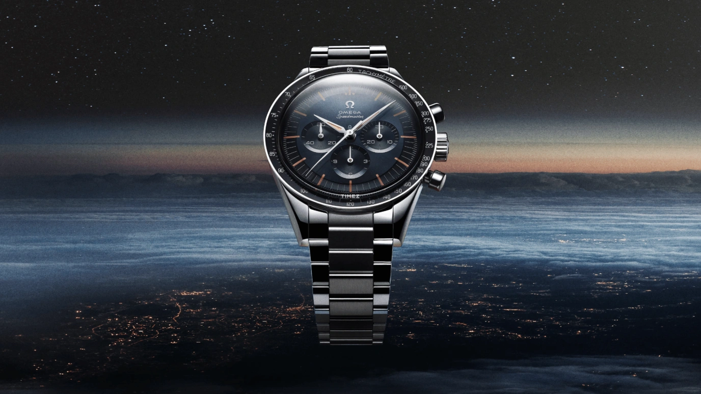 Omega,Speedmaster 39.70mm,39.70mm,Stainless Steel,Dark Blue,Grey,Handwound,Chronograph,Anti-magnetic,310,310.30.40.50.06.001