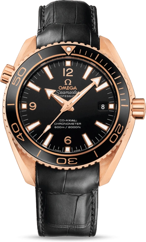 Omega,Seamaster Planet Ocean 42mm,42mm,Red Gold,Black,Automatic,Date,Co-Axial Escapement,232,232.63.42.21.01.001