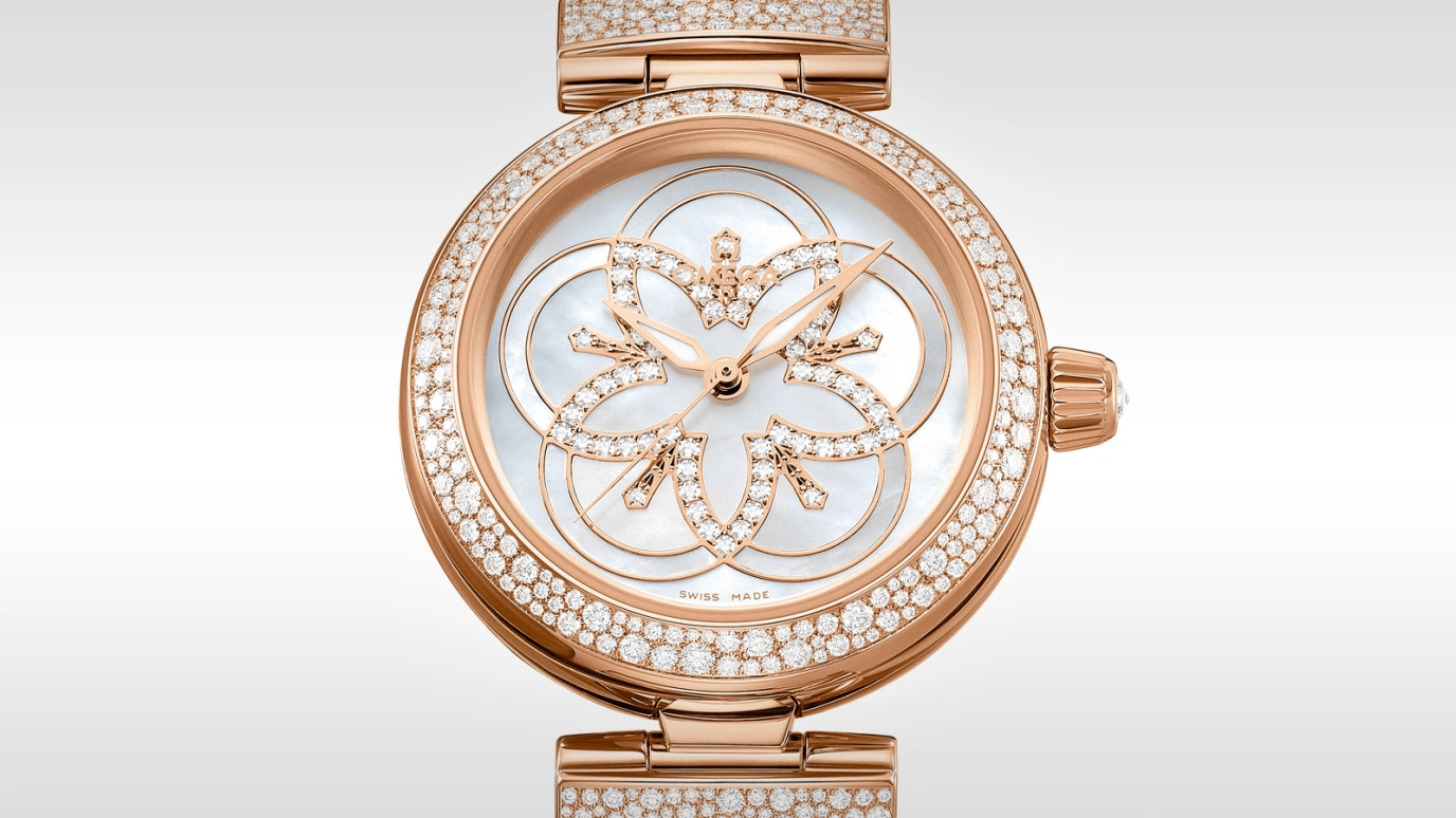Omega,LadyMatic 34mm,34mm,Red Gold,White,Automatic,Day,Co-Axial Escapement,425,425.67.34.20.55.006