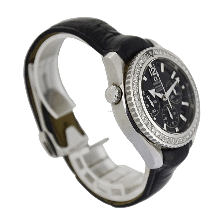 Omega,Seamaster Planet Ocean 37.50mm,37.50mm,Stainless Steel,Black,Automatic,Chronograph,Day,222,222.18.38.50.01.001