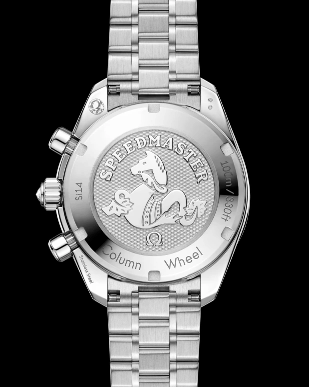 Omega,Speedmaster 38mm,38mm,Stainless Steel,Green,Automatic,Chronograph,Day,324,324.15.38.50.60.001
