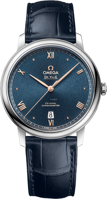 Omega,De Ville 39.50mm,39.50mm,Stainless Steel,Blue,Automatic,Date,Co-Axial Escapement,424,424.13.40.20.03.004