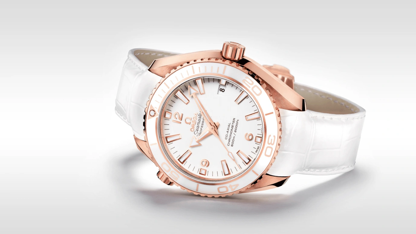 Omega,Seamaster Planet Ocean 42mm,42mm,Red Gold,White,Automatic,Date,Co-Axial Escapement,232,232.63.42.21.04.001