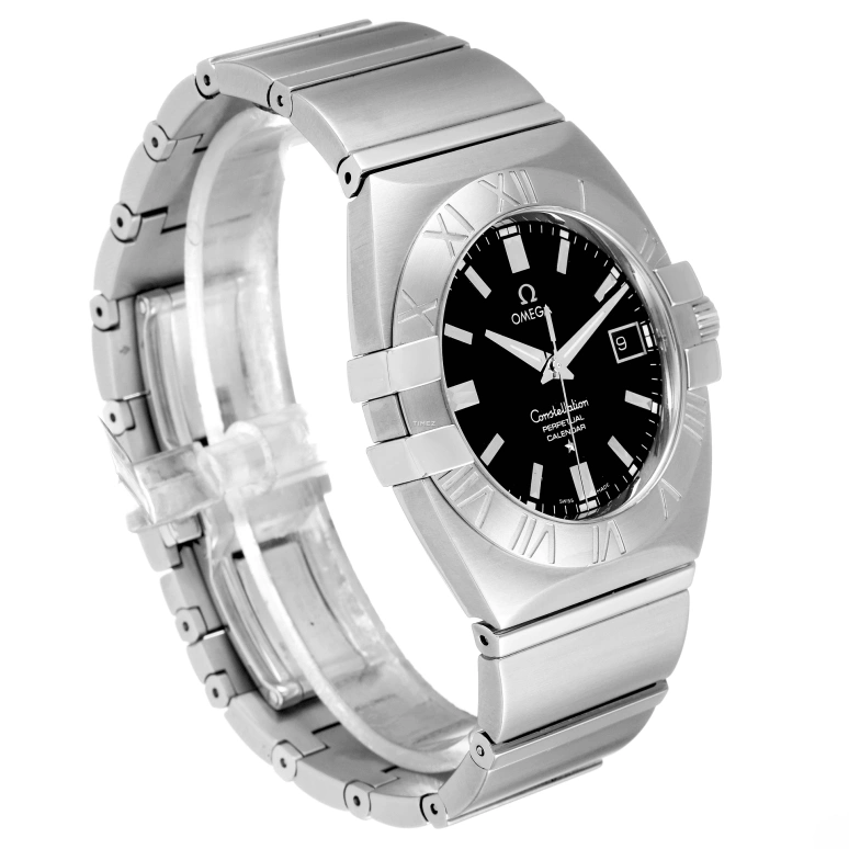 Omega,Constellation 38mm,38mm,Stainless Steel,Black,Quartz,Day,30000hours,1513,1513.51.00