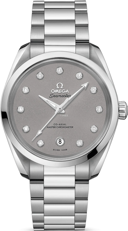 Omega,Aqua Terra 38mm,38mm,Stainless Steel,Grey,Automatic,Date,Co-Axial Escapement,220,220.10.38.20.56.001