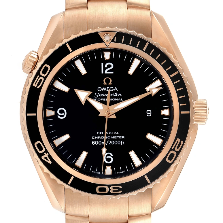Omega,Seamaster Planet Ocean 42mm,42mm,Red Gold,Black,Automatic,Day,48hours,222,222.60.42.20.01.001
