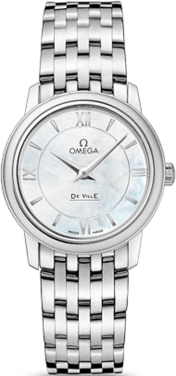 Omega,De Ville 27.40mm,27.40mm,Stainless Steel,White,Quartz,30000hours,In-house Caliber,424,424.10.27.60.05.001