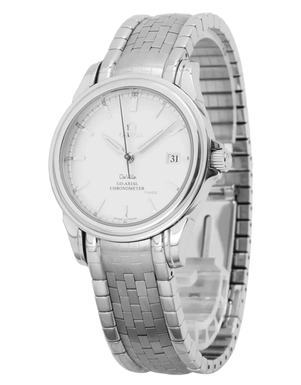 Omega,De Ville 38mm,38mm,Stainless Steel,White,Automatic,Day,Sapphire,Crystal Glass,4531,4531.31.00