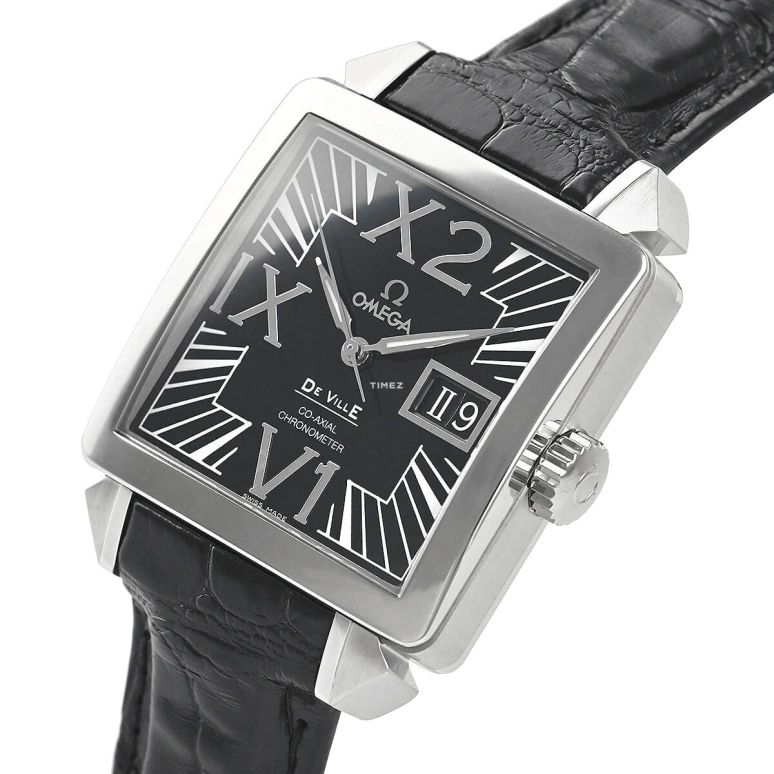 Omega,De Ville 35mm,35mm,Stainless Steel,Black,Automatic,Big Date,48hours,7813,7813.50.31