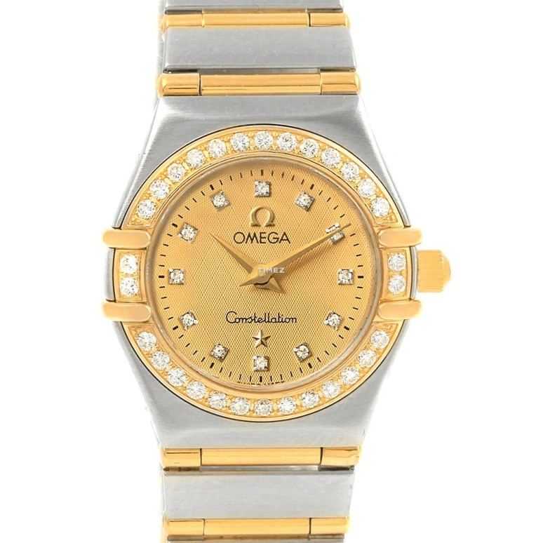 Omega,Constellation 22.50mm,22.50mm,Stainless Steel,Gold,Quartz,30000hours,In-house Caliber,1267,1267.15.00