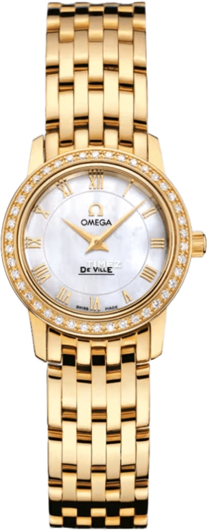 Omega,De Ville 22mm,22mm,Yellow Gold,White,Quartz,30000hours,In-house Caliber,4175,4175.71.00