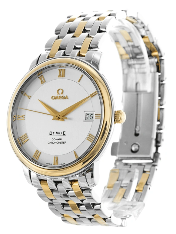Omega,De Ville 36.50mm,36.50mm,Yellow Gold,Stainless Steel,Silver,Automatic,Day,48hours,4374,4374.31.00