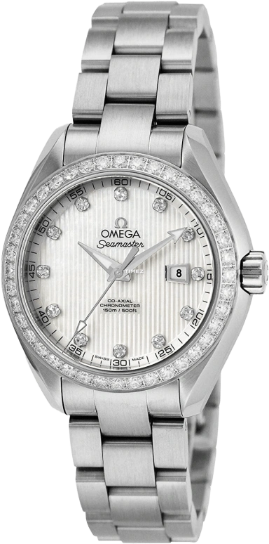 Omega,Aqua Terra 34mm,34mm,Stainless Steel,White,Automatic,Day,50hours,231,231.15.34.20.55.001