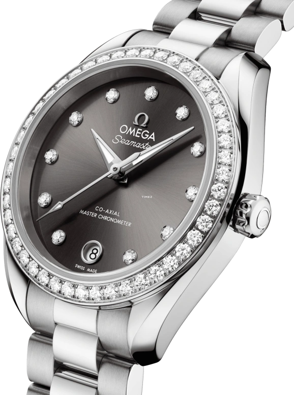 Omega,Aqua Terra 30mm,30mm,Stainless Steel,Grey,Automatic,Day,Anti-magnetic,220,220.15.30.20.56.001