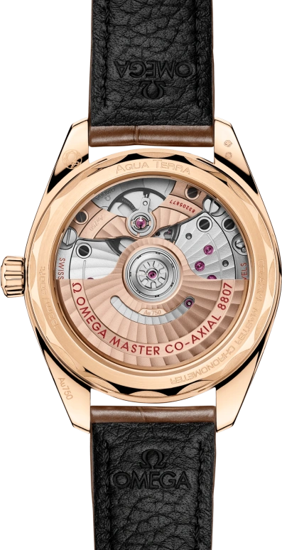 Omega,Aqua Terra 34mm,34mm,Moonshine Gold,Gold,Automatic,Anti-magnetic,55hours,220,220.58.34.20.99.008