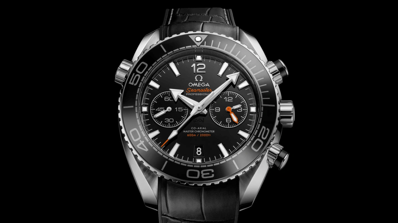 Omega,Seamaster Planet Ocean 45.50mm,45.50mm,Stainless Steel,Black,Automatic,Chronograph,Date,Co-Axial Escapement,Column Wheel,60hours,In-house Caliber,215,215.33.46.51.01.001