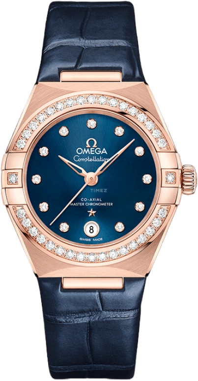 Omega,Constellation 29mm,29mm,Sedna Gold,Blue,Automatic,Date,Co-Axial Escapement,131,131.58.29.20.53.002