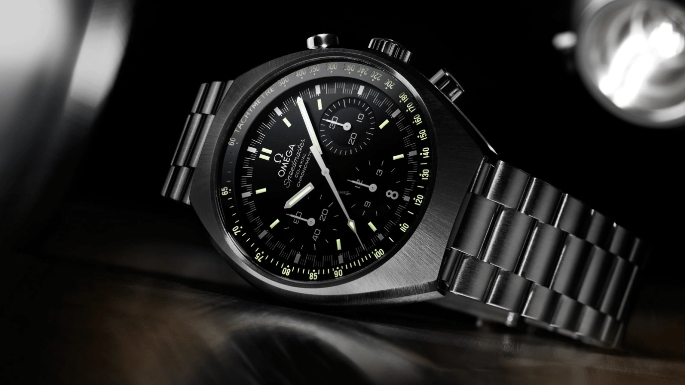 Omega,Speedmaster (Non-Moonwatch) 42.40mm,42.40mm,Stainless Steel,Black,Automatic,Chronograph,Date,Co-Axial Escapement,Column Wheel,52hours,In-house Caliber,327,327.10.43.50.01.001
