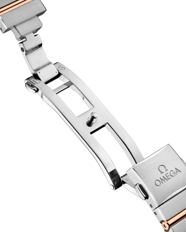 Omega,Constellation 28mm,28mm,Sedna Gold,Stainless Steel,White,Quartz,In-house Caliber,Sapphire,Crystal Glass,131,131.20.28.60.02.001