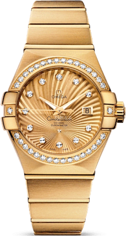 Omega,Constellation 31mm,31mm,Yellow Gold,Champagne,Automatic,Day,50hours,123,123.55.31.20.58.001
