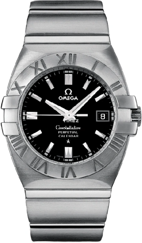 Omega,Constellation 38mm,38mm,Stainless Steel,Black,Quartz,Day,30000hours,1513,1513.51.00