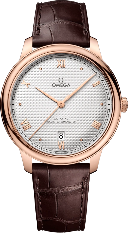Omega,De Ville 40mm,40mm,Rose Gold,Silver White,Automatic,Day,Anti-magnetic,434,434.53.40.20.02.001