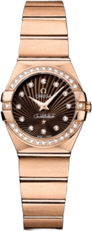 Omega,Constellation 24mm,24mm,Red Gold,Brown,Quartz,30000hours,In-house Caliber,123,123.55.24.60.63.001