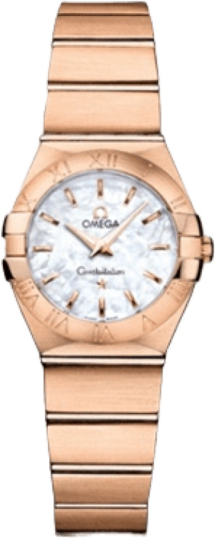 Omega,Constellation 24mm,24mm,Red Gold,White,Quartz,30000hours,In-house Caliber,123,123.50.24.60.05.001