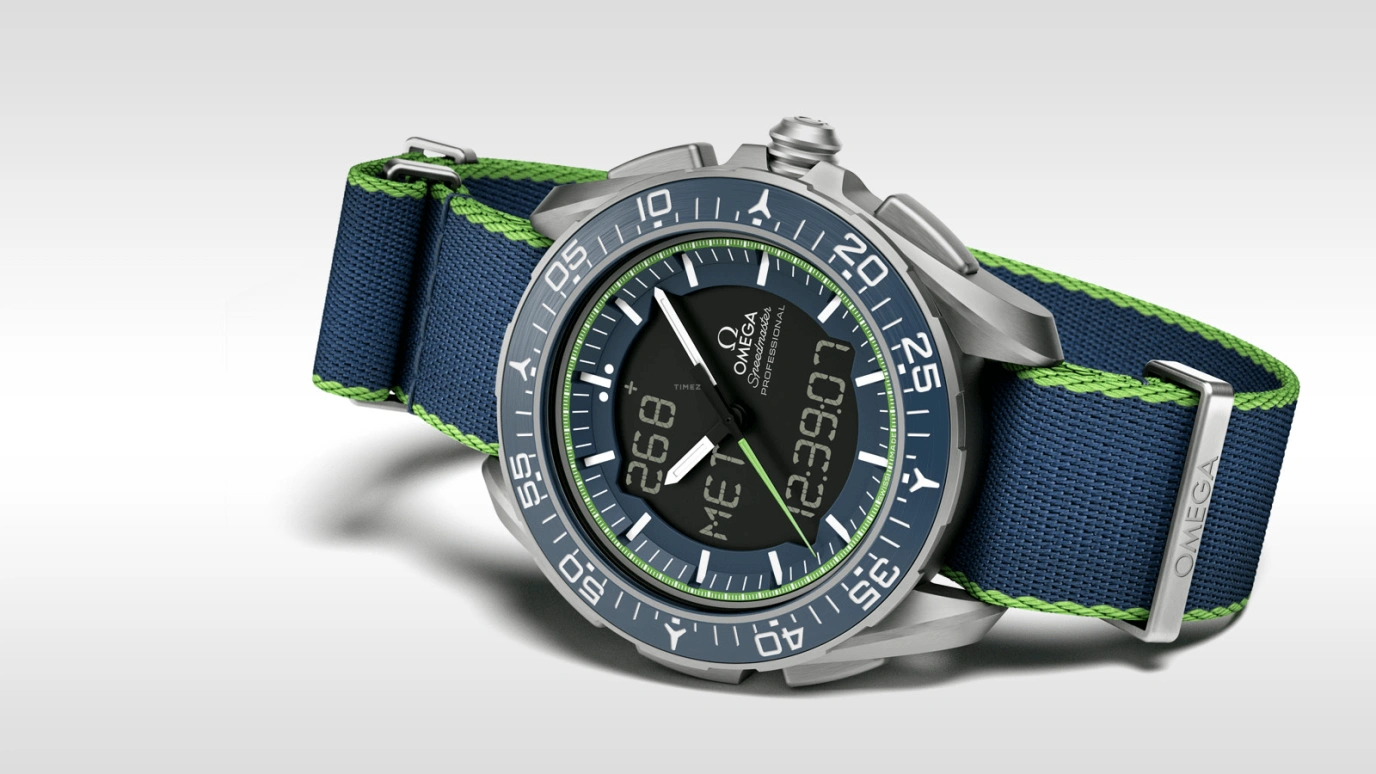 Omega,Speedmaster (Non-Moonwatch) 45mm,45mm,Titanium,Blue,Quartz,Chronograph,Perpetual Calendar,Month,Date,17520hours,In-house Caliber,318,318.92.45.79.03.001
