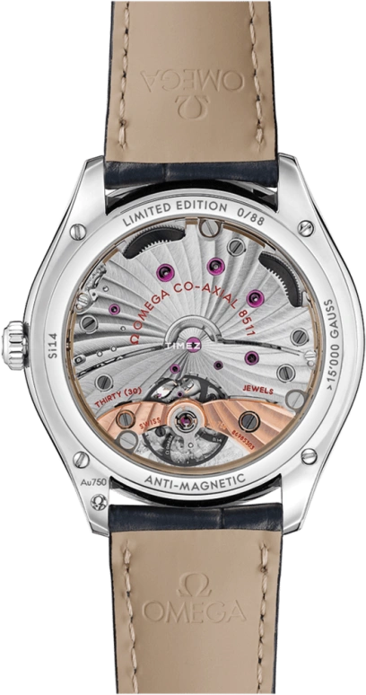 Omega,Trésor 40mm,40mm,White Gold,Blue,Handwound,Day,Co-Axial Escapement,Anti-magnetic,432,432.53.40.21.03.001