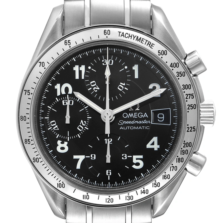 Omega,Speedmaster 39mm,39mm,Stainless Steel,Black,Automatic,Chronograph,Day,3513,3513.52.00