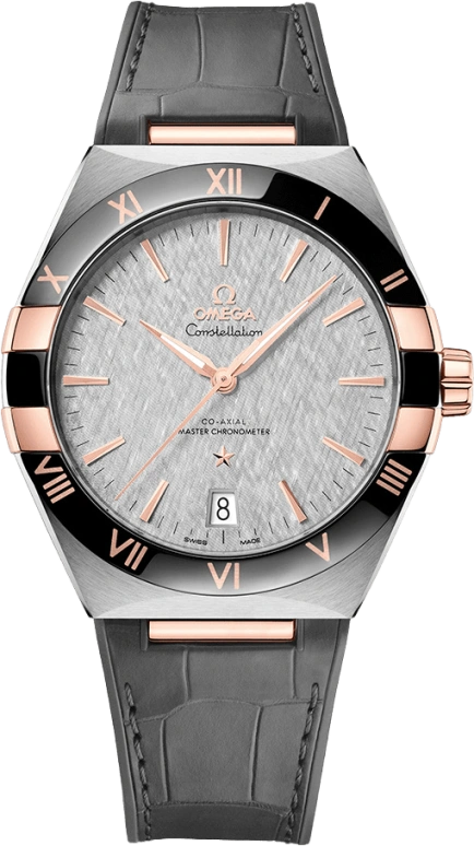 Omega,Constellation 41mm,41mm,Ceramic,Sedna Gold,Stainless Steel,Grey,Automatic,Date,Co-Axial Escapement,131,131.23.41.21.06.001