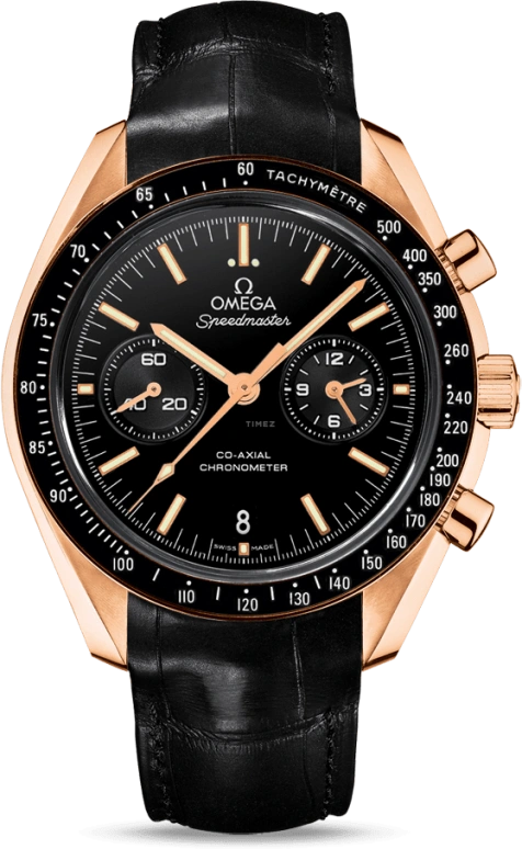 Omega,Speedmaster (Non-Moonwatch) 44.25mm,44.25mm,Orange Gold,Black,Automatic,Chronograph,Date,Co-Axial Escapement,Column Wheel,60hours,In-house Caliber,311,311.63.44.51.01.001