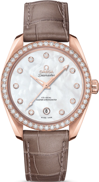 Omega,Aqua Terra 38mm,38mm,Sedna Gold,White,Automatic,Date,Co-Axial Escapement,220,220.58.38.20.55.001
