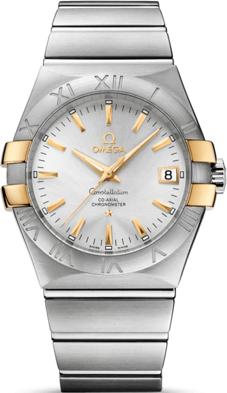 Omega,Constellation 35mm,35mm,Yellow Gold,Stainless Steel,Silver,Automatic,Date,Co-Axial Escapement,123,123.20.35.20.02.004